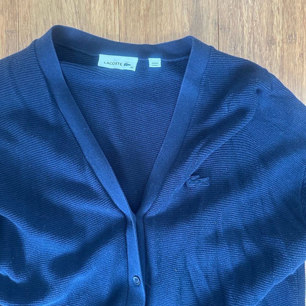 Lacoste Women's Dark Blue Cardigan - Picture 2 of 4